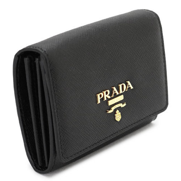 Prada Metal Black Saffiano Case Coin - Picture 1 of 6